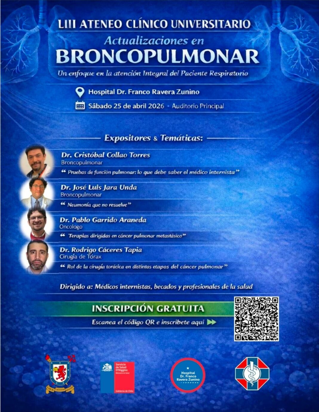 Afiche LIII Ateneo Broncopulmonar 2026